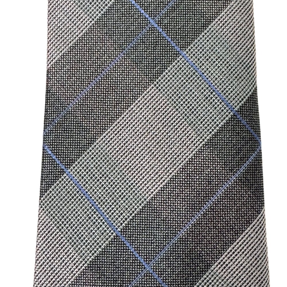 Kenneth Cole Mens Wearhouse Tie Regular Fit 100% Sil k Plaid 60” x 3” NWT $65 - Picture 10 of 11